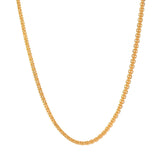 22k Yellow Gold Cable Ball Chain measuring 2mm width x 24 inch length